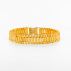 22K Gold Crown Mens Bracelet