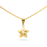 22K Gold StarCut Pendant