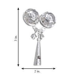 Silver Baby Twin Bell Rattle