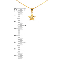 22K Gold StarCut Pendant