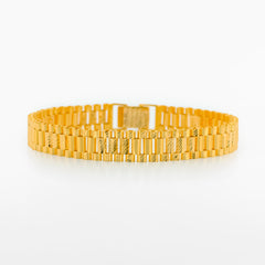 22K Gold Crown Mens Bracelet