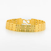 22K Gold Wide Mens Bracelet