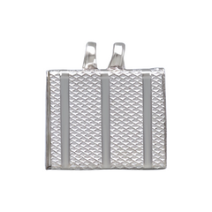 Silver Rectangular Tabej Pendant