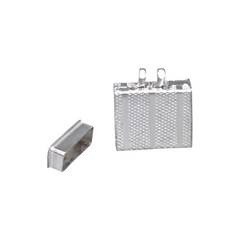 Silver Rectangular Tabej Pendant