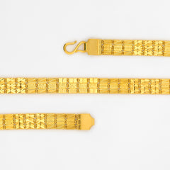 22K Gold Wide Mens Bracelet