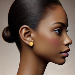 22K Gold Elegant Sunburst Stud Earrings