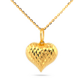 22K Gold Pub Heart Pendant
