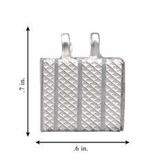 Silver Rectanglar Tabej Pendant