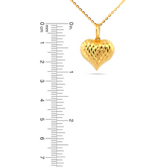 22K Gold Pub Heart Pendant