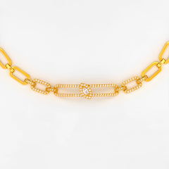 22K Gold Moving CZ Bracelet