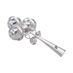 Silver Triple Globes Baby Rattle