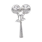 Silver Baby Dual Rattle