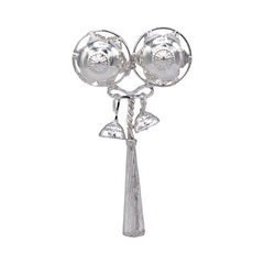 Silver Baby Dual Rattle
