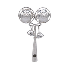 Silver Baby Dual Rattle