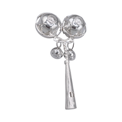 Silver Baby Dual Rattle
