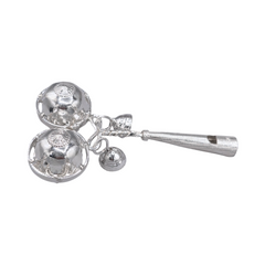 Silver Baby Dual Rattle