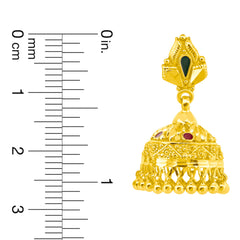 22K Gold Traditional Jhumka Earrings