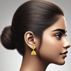 22K Gold Traditional Jhumka Earrings
