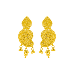 22K Gold Heritage Dangle Earrings
