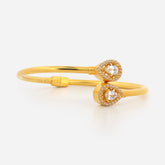 22K Gold Pear CZ Wrap Bracelet