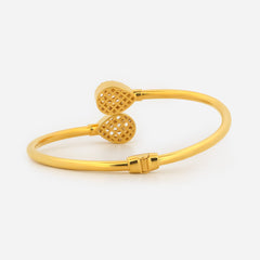 22K Gold Pear CZ Wrap Bracelet