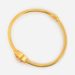22K Gold Pear CZ Wrap Bracelet