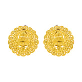 22K Gold Floral Earrings