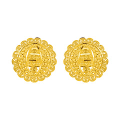 22K Gold Floral Earrings