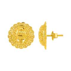 22K Gold Floral Earrings