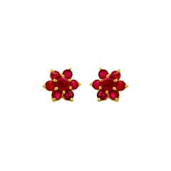 22K Gold Majestic Ruby Earrings