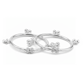 Silver Gungroo Baby Kadas - Set of 2