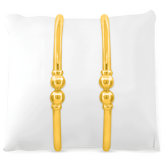 22K Gold Mesmerizing Pipe Bangles