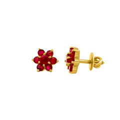22K Gold Majestic Ruby Earrings