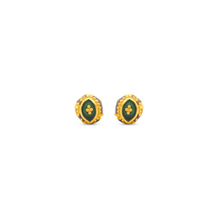 22K Gold Heritage Meenakari Stud Earrings
