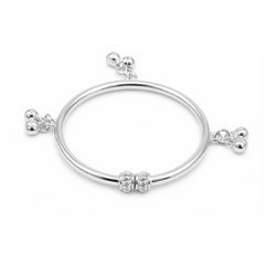 Silver Gungroo Baby Kadas - Set of 2
