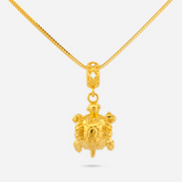 22K Gold Turtle Charm Pendant