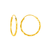 22K Gold Classic Hoop Earrings