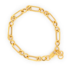 22k Gold Infinti Paperclip Bracelet
