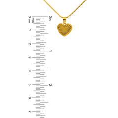 22K Gold Rainbow Heart Pendant