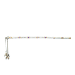 Silver Floral Golden Enamel Flute