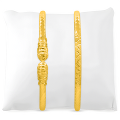 22K Gold Pipe Bangles