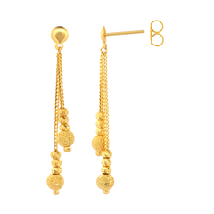 22K Gold Necklace & Earrings Set