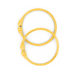22K Gold Pipe Bangles