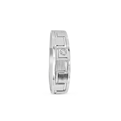 Platinum Matrix Diamond Band