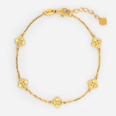 22k GoldFloral Deluxe Bracelet