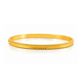 22K Gold Thin Bangle Bracelet