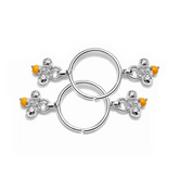 Silver Orange Drop Bracelet for Krishna Murti