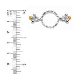 Silver Orange Drop Bracelet for Krishna Murti