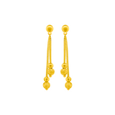 22K Gold Ball Drop Earrings
