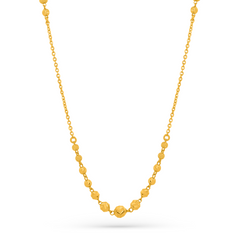 22K Gold Classic Beaded Necklace